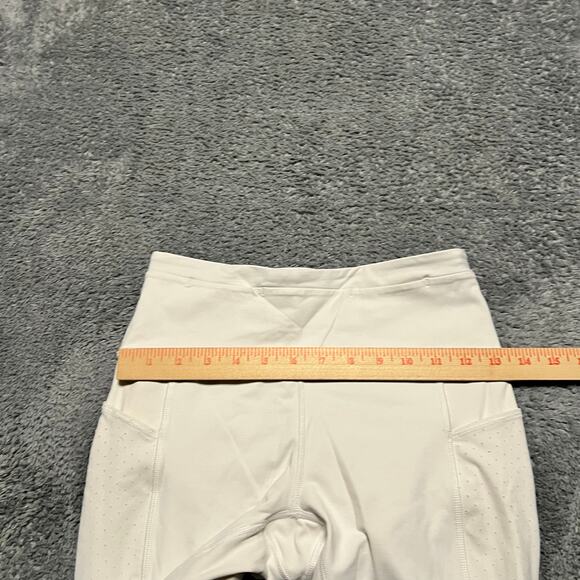 Lululemon Leggings Womens 4 Mind Over Miles Crop Activewear Workout Pants White - Picture 7 of 9
